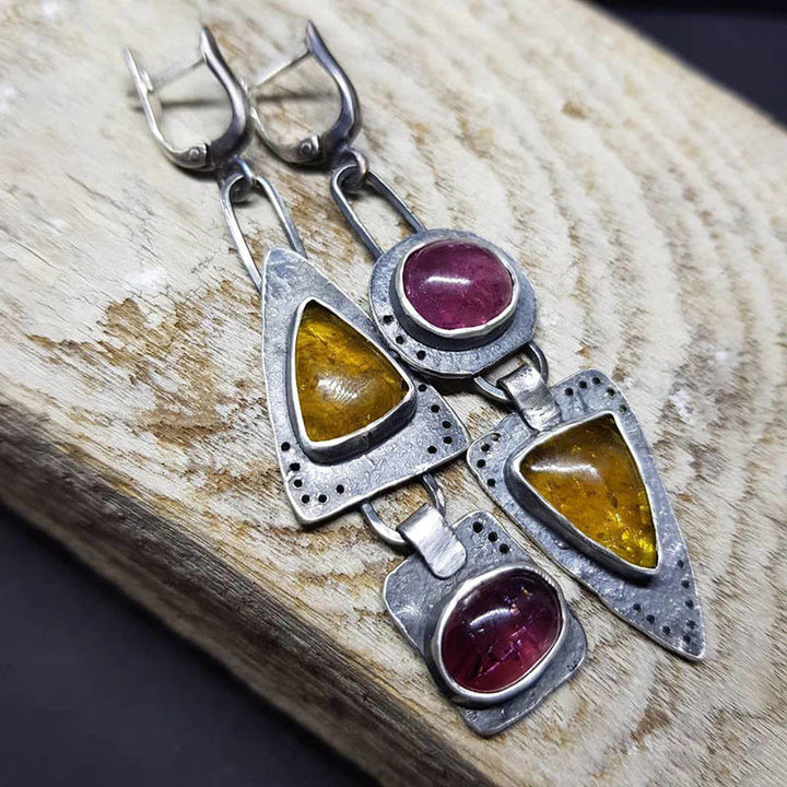 Retro Chic Triangle Earrings