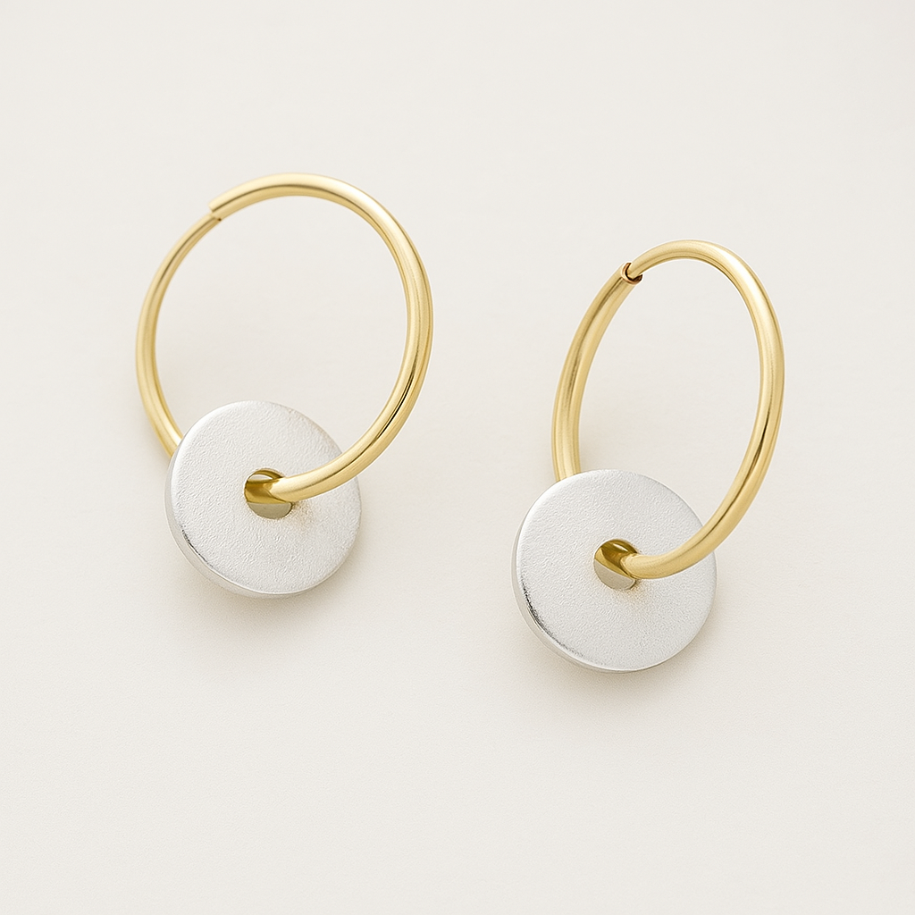 Shimmer Duo: Radiant Hoops & Sparkling Studs