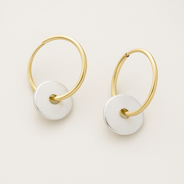 Shimmer Duo: Radiant Hoops & Sparkling Studs