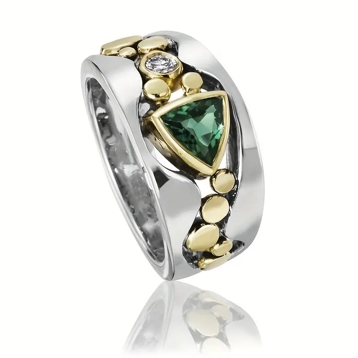 Emerald Glow Statement Ring