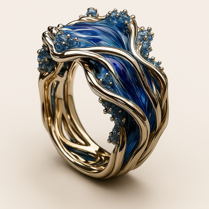 Ocean Breeze Wave Ring
