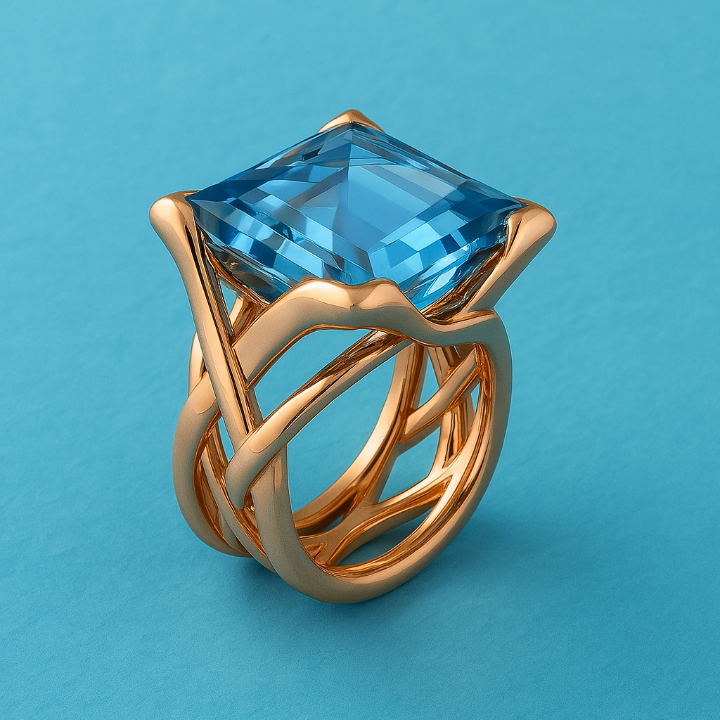 Timeless Elegance Blue Zirconia Ring