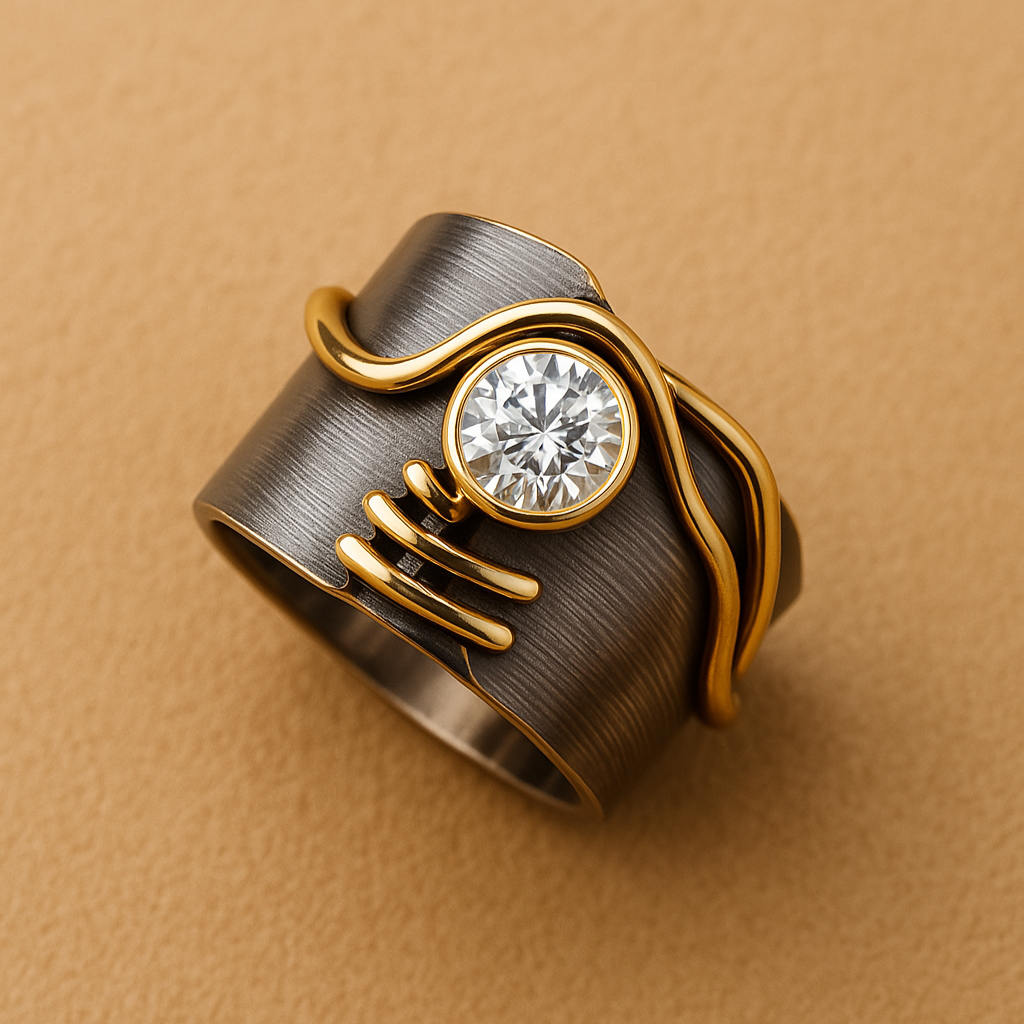 Timeless Midnight Spark Ring
