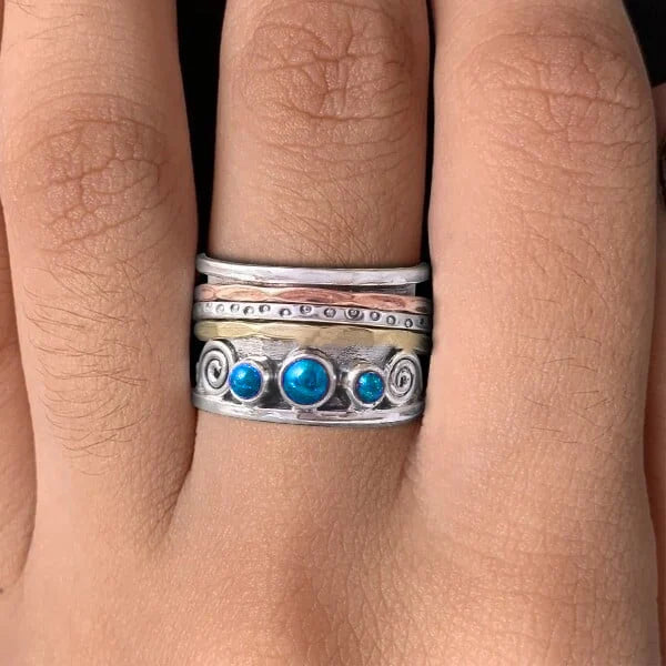 Sapphire Serenity Meditation Ring