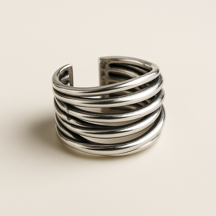 ShimmerStack Adjustable Layered Ring