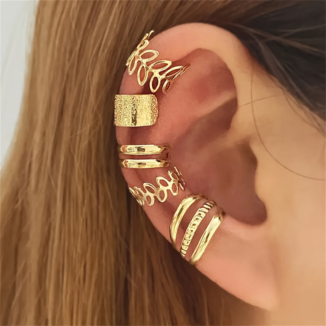 Elegant Freedom – Set of 5 Non-Pierced Ear Cuffs
