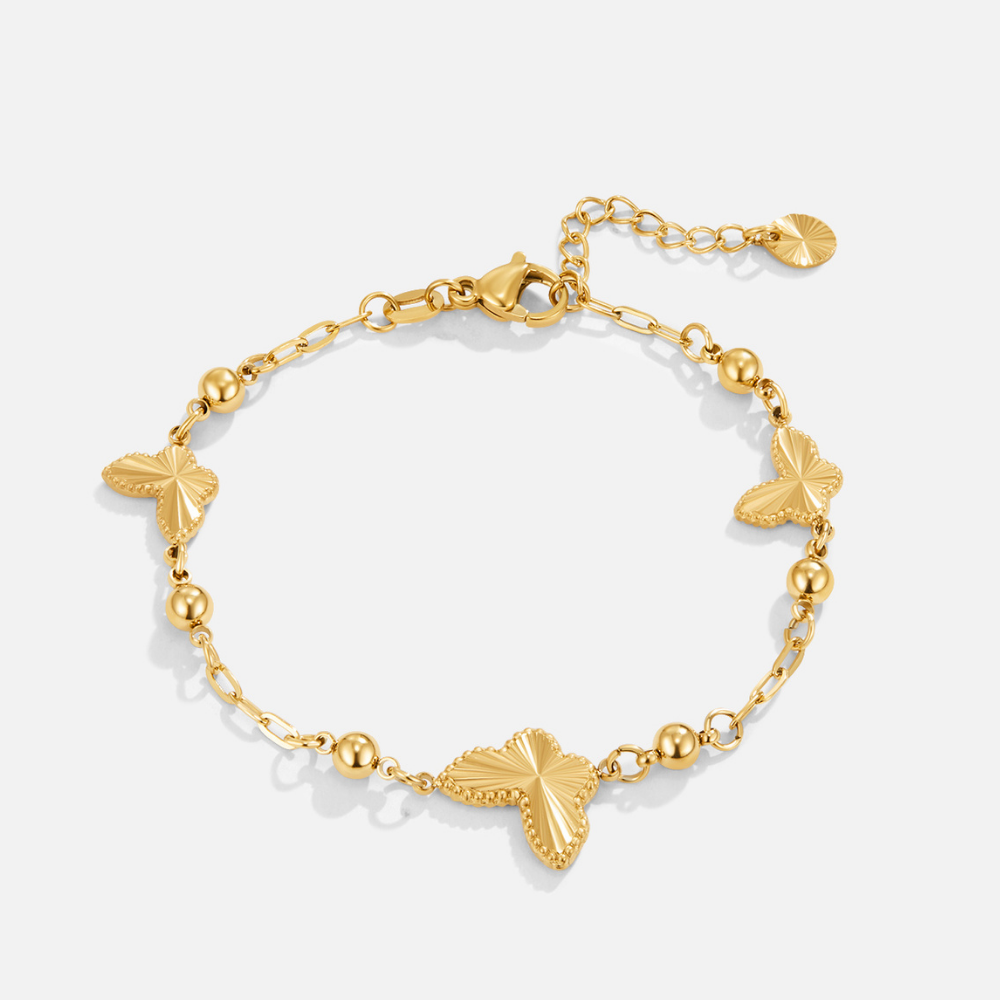 Golden Butterfly Charm Bracelet by Emilia