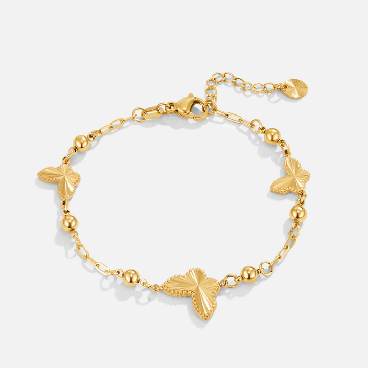 Golden Butterfly Charm Bracelet by Emilia