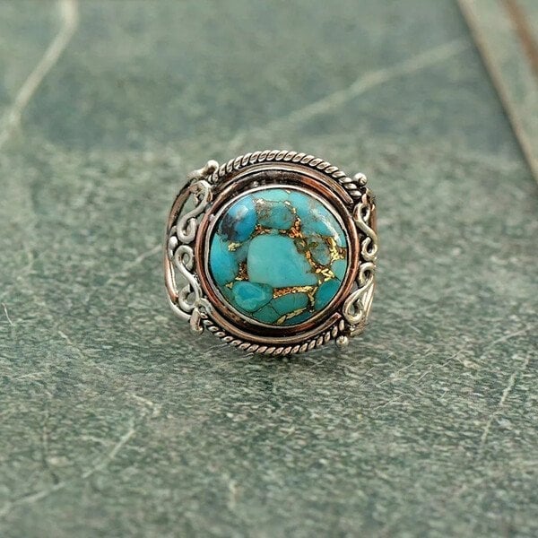 Turquoise Vibes Boho Ring