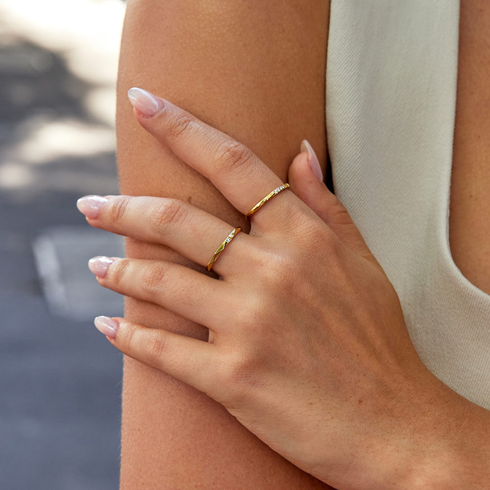 Astrid Ring: Celestial Glow Stack