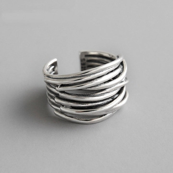 ShimmerStack Adjustable Layered Ring