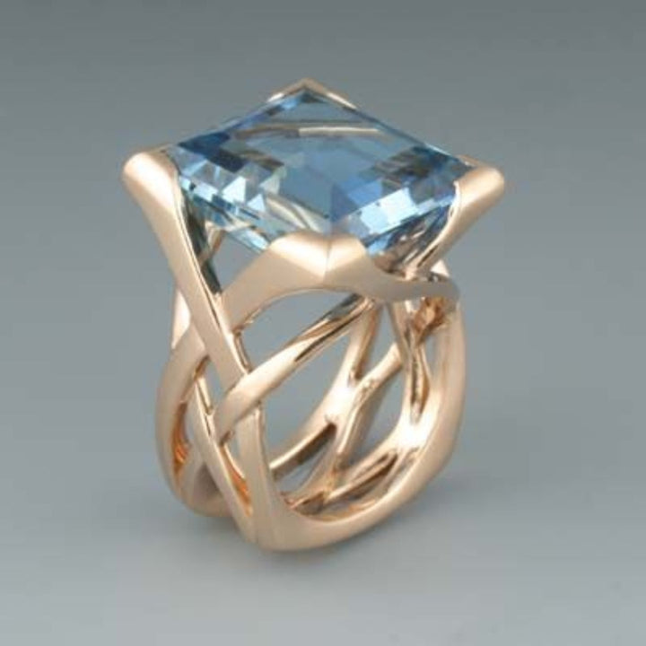 Timeless Elegance Blue Zirconia Ring