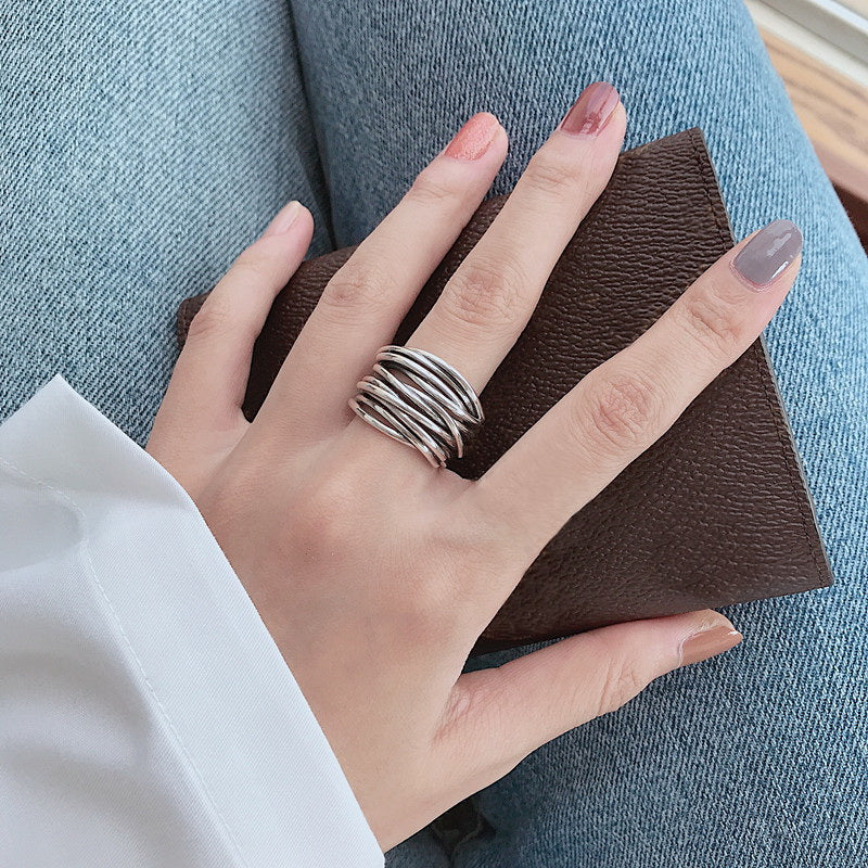 ShimmerStack Adjustable Layered Ring