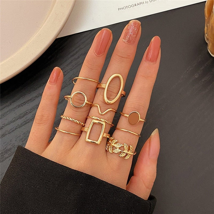 Timeless Trio: 11 Vintage Silver Rings Set