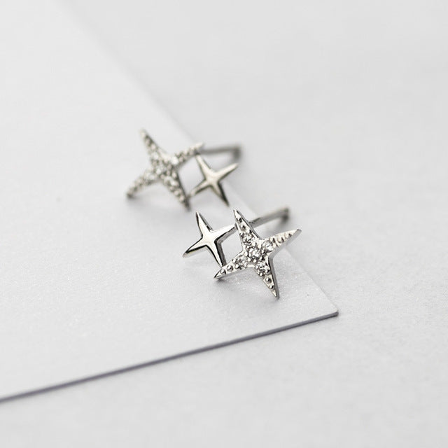 TwinkleGlow Star Studs