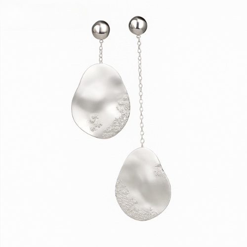 Ocean Breeze Crystal Wave Earrings