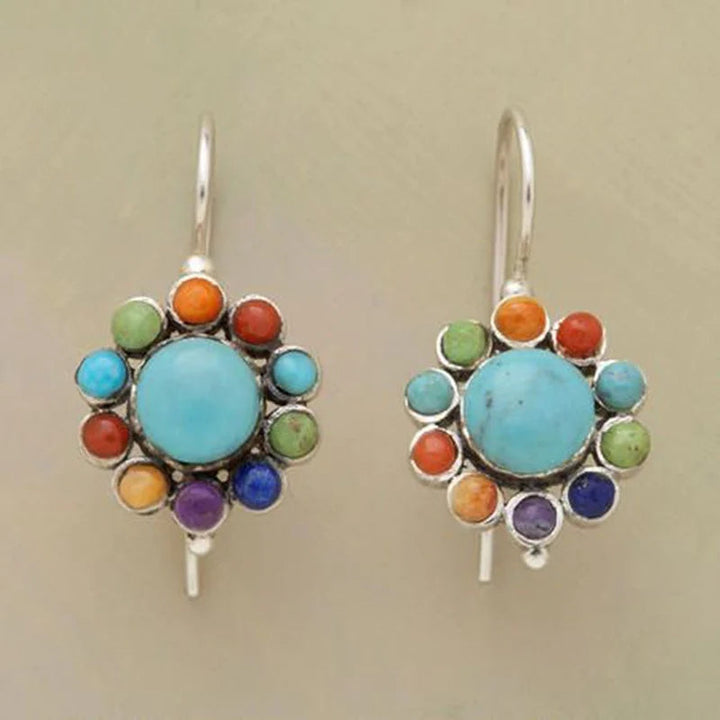 Vibrant Splash Round Earrings