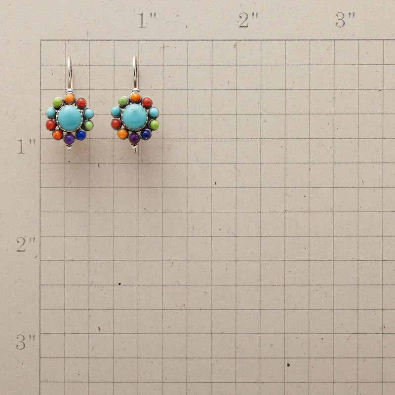 Vibrant Splash Round Earrings