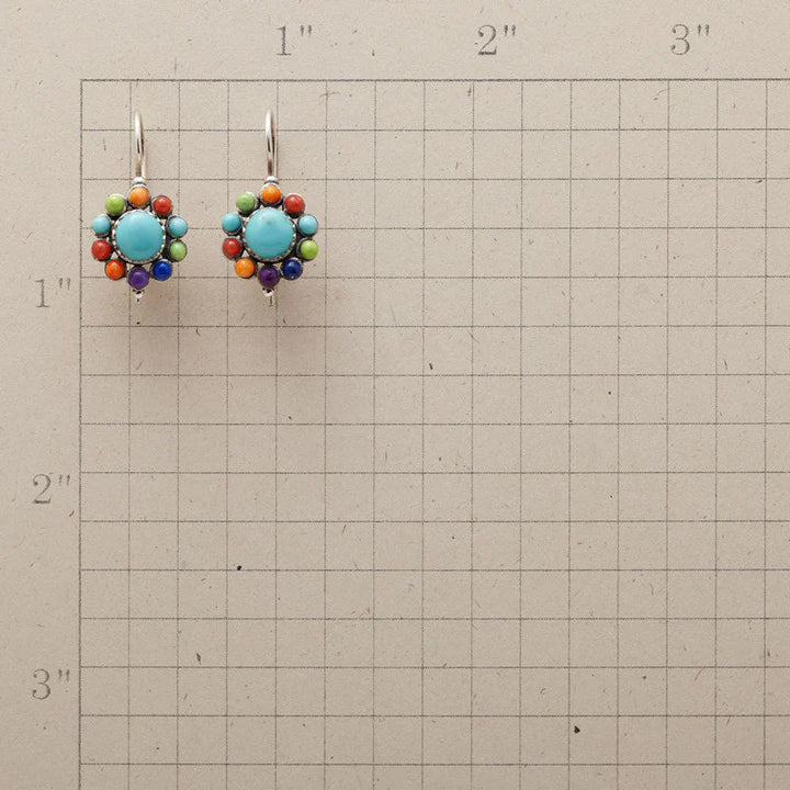Vibrant Splash Round Earrings