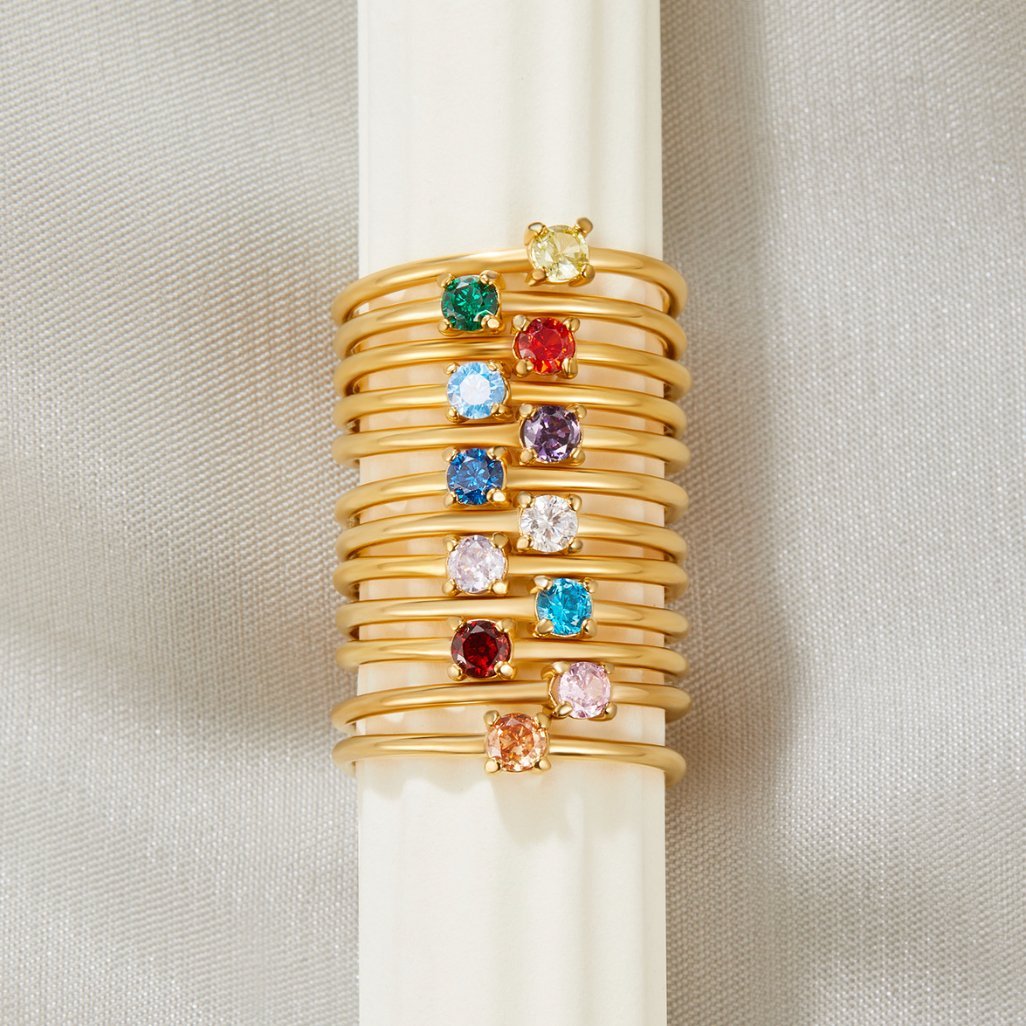April’s Radiance: Timeless Elegance Ring