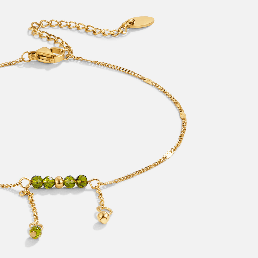 Desert Breeze Gem Anklet with Playful Pompon