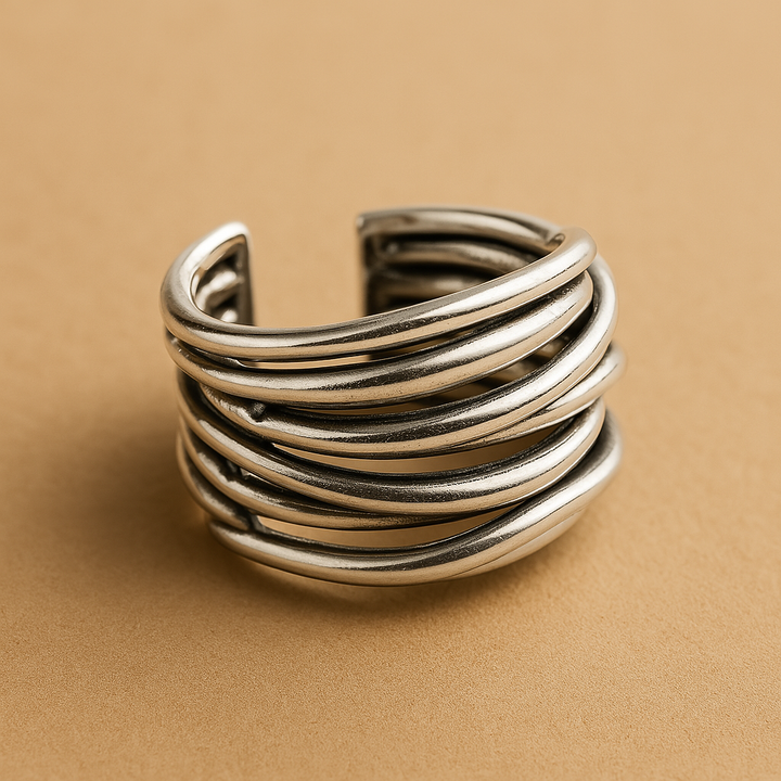 ShimmerStack Adjustable Layered Ring