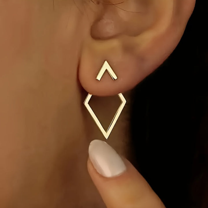 Golden Outline – Bohemian Cut-Out Earrings