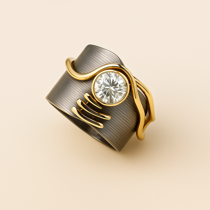 Timeless Midnight Spark Ring