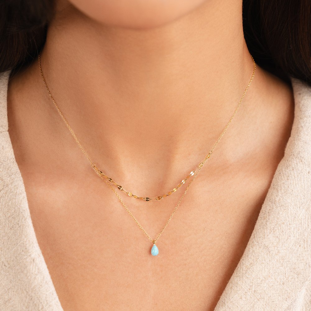 Radiant Blue Cascade Necklace