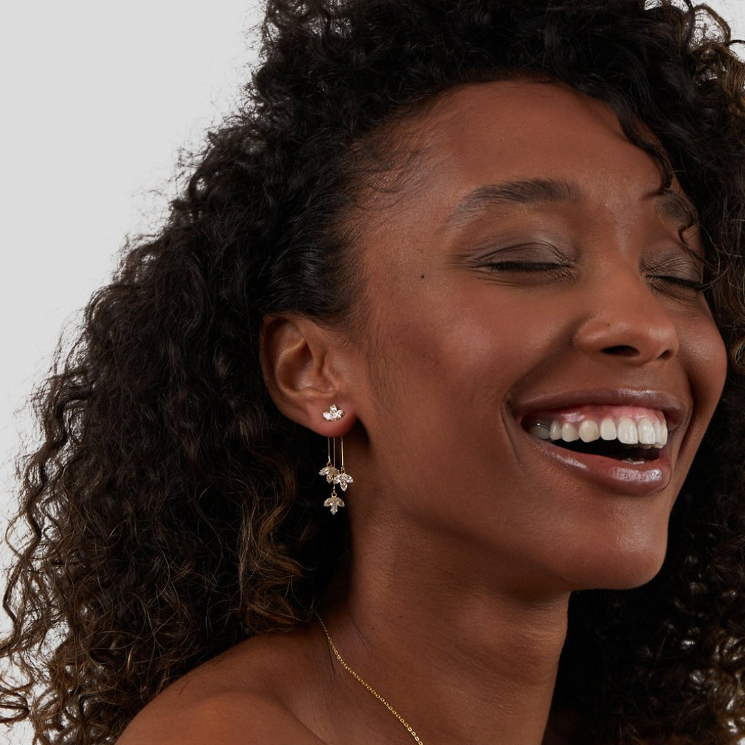 Radiant Lotus Cascade Earrings