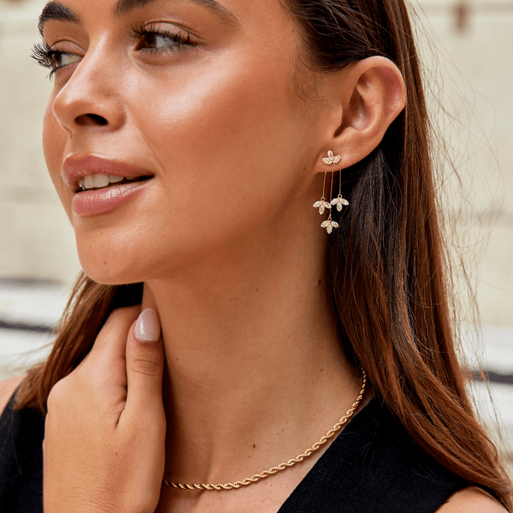 Radiant Lotus Cascade Earrings