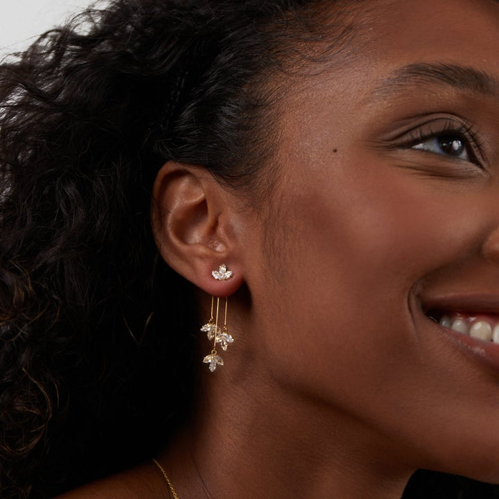 Radiant Lotus Cascade Earrings
