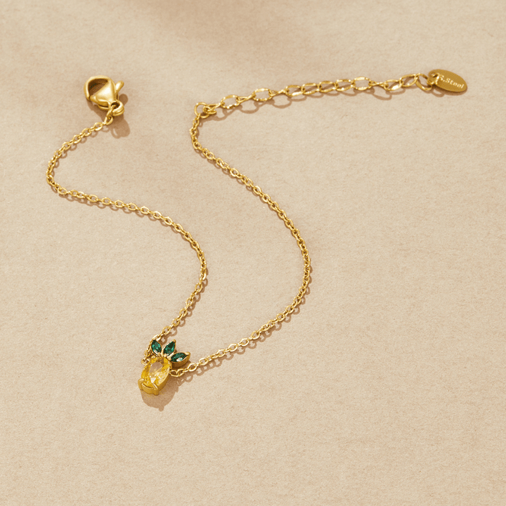 Sparkling Pineapple Charm Bracelet