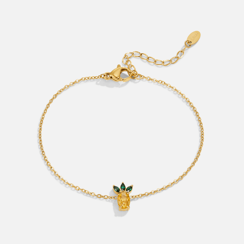 Sparkling Pineapple Charm Bracelet