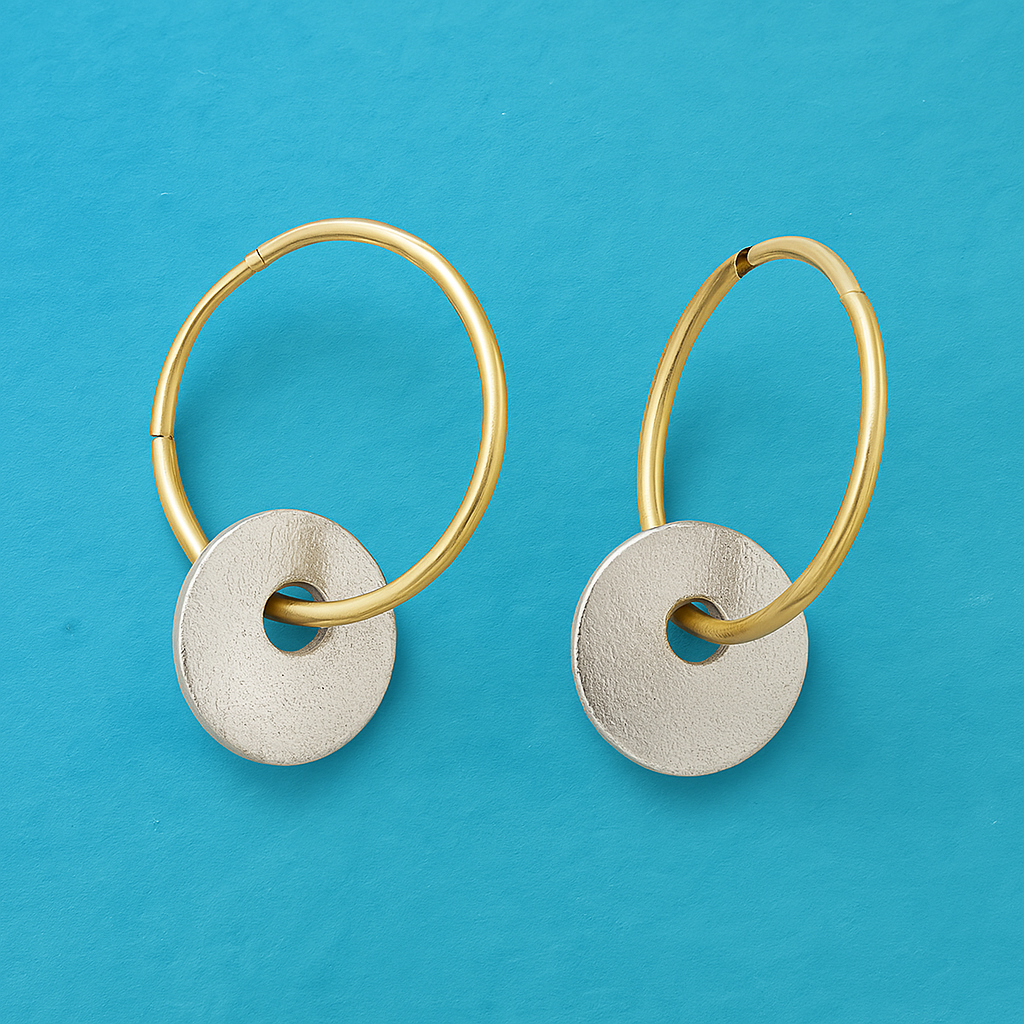 Shimmer Duo: Radiant Hoops & Sparkling Studs