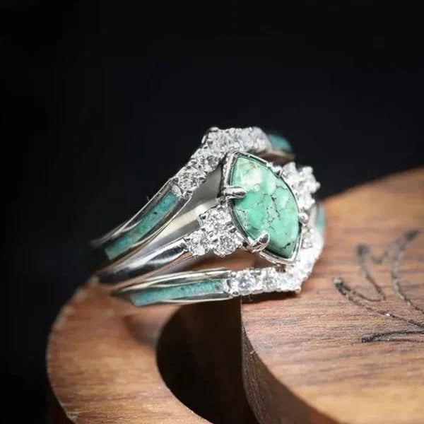 Radiant Blue Spark Diamond Ring