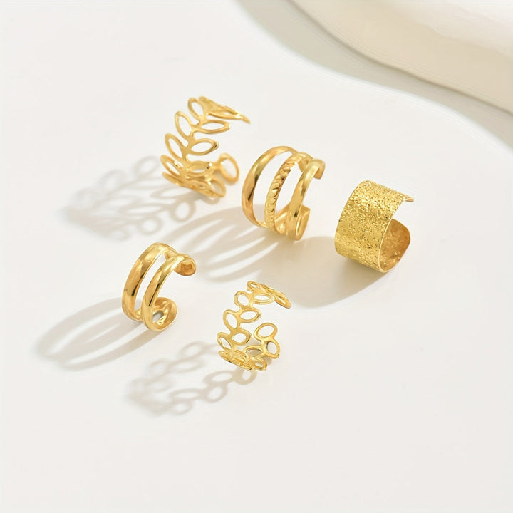 Elegant Freedom – Set of 5 Non-Pierced Ear Cuffs
