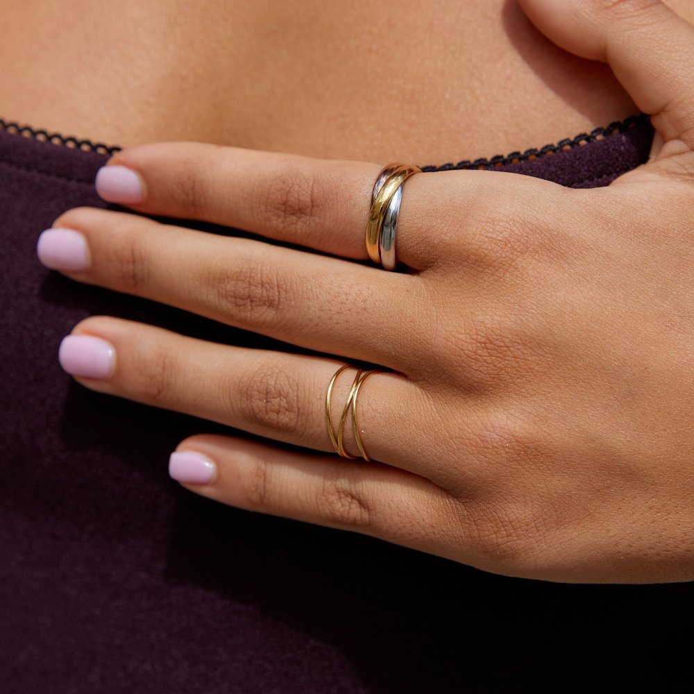Elena’s Trio Twirl Spark Ring