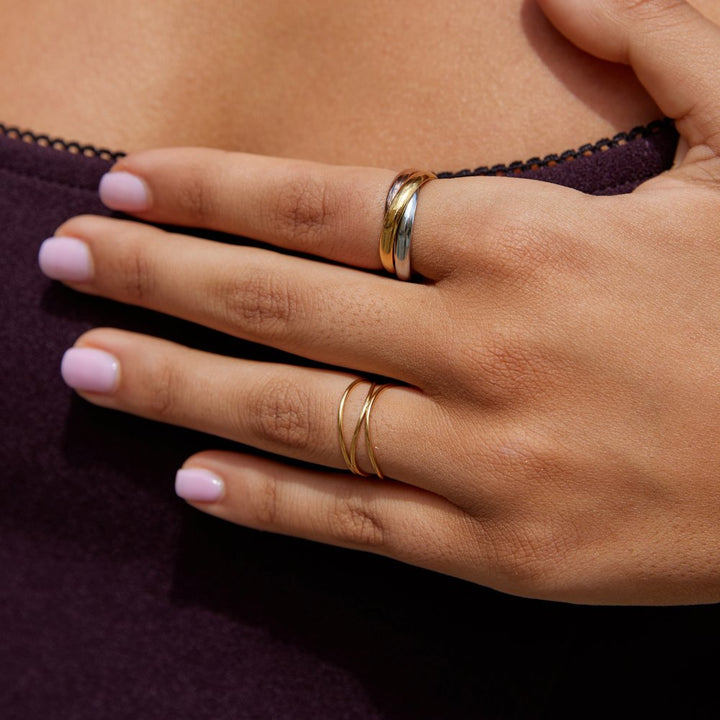 Elena’s Trio Twirl Spark Ring