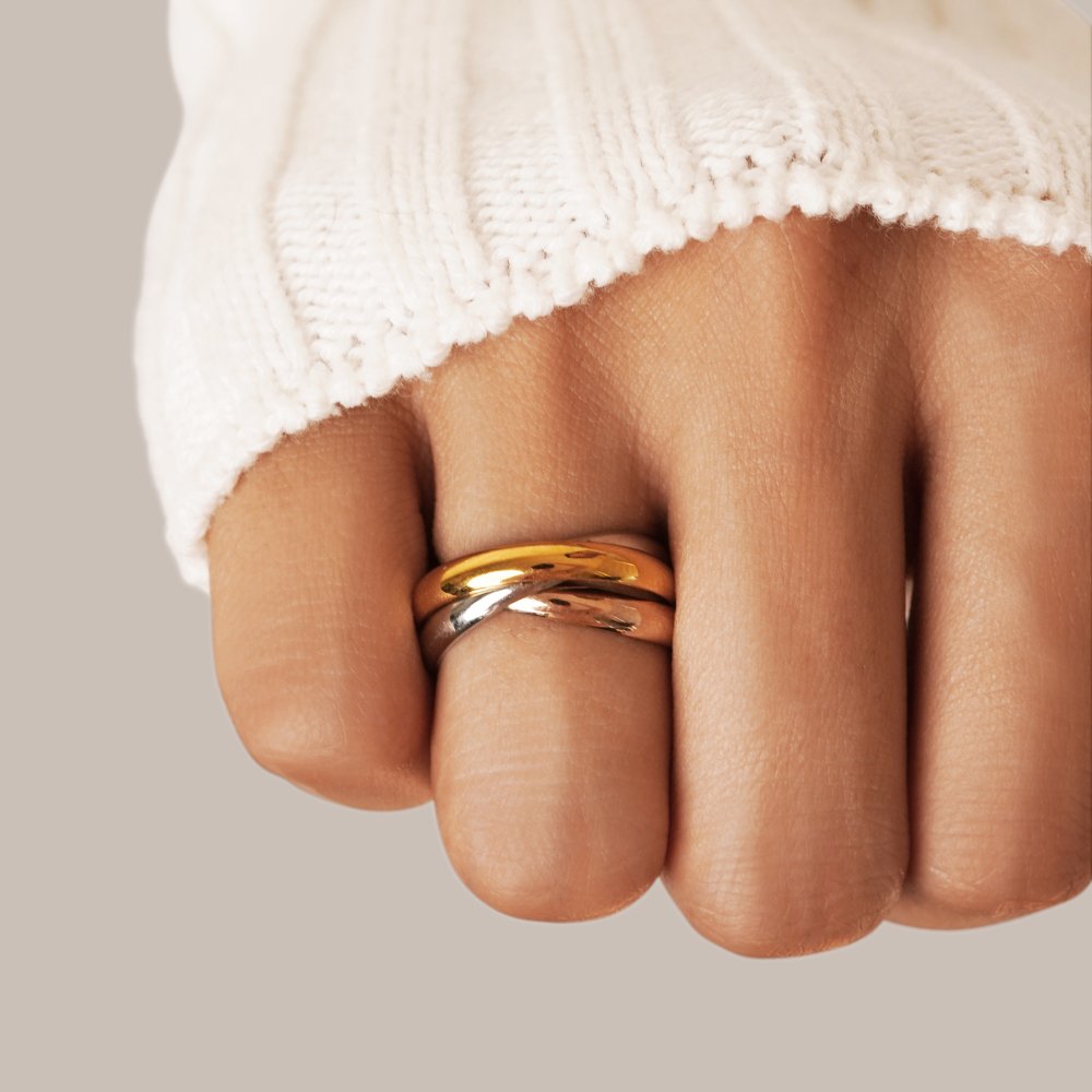Elena’s Trio Twirl Spark Ring
