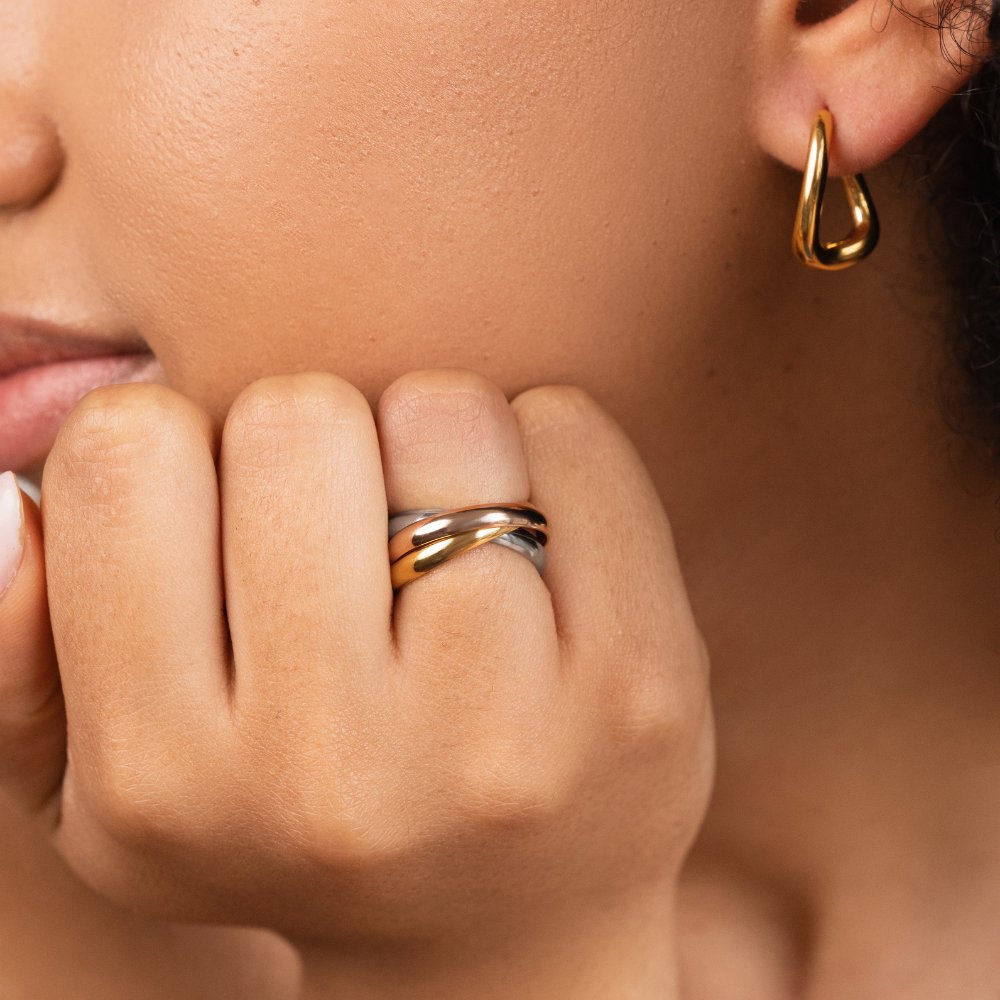 Elena’s Trio Twirl Spark Ring
