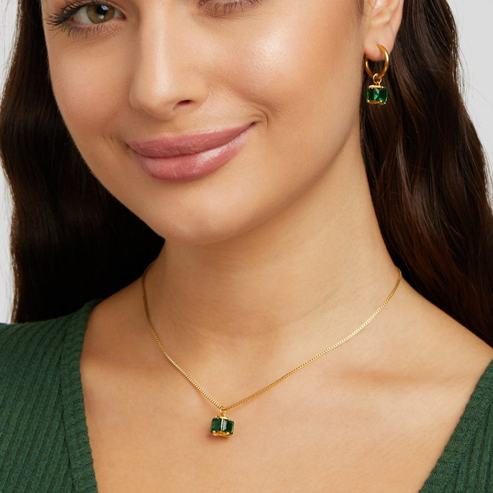 Radiant Emerald Glow Pendant