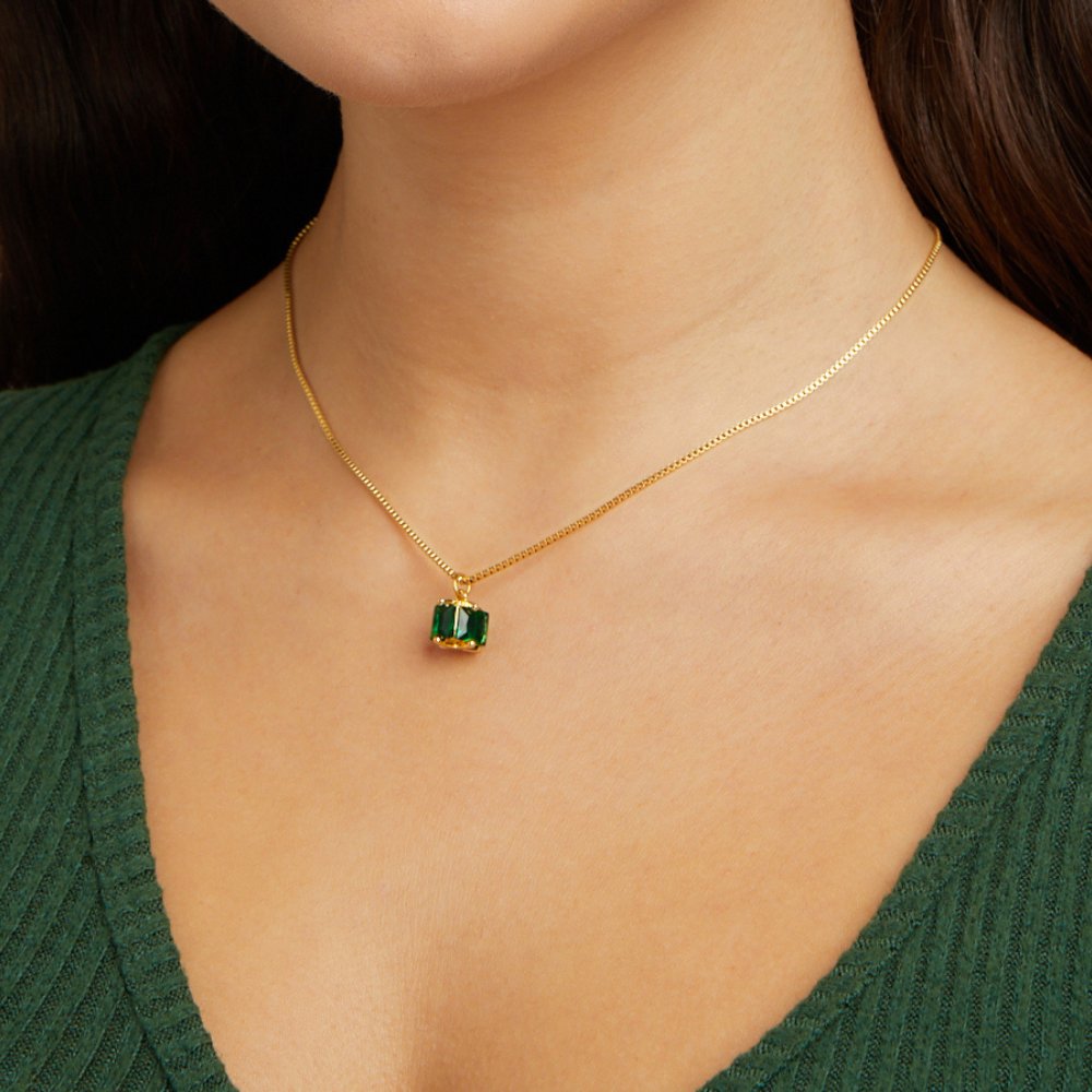 Radiant Emerald Glow Pendant