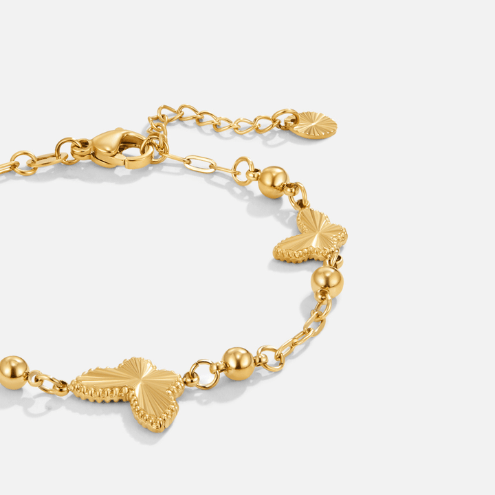 Golden Butterfly Charm Bracelet by Emilia