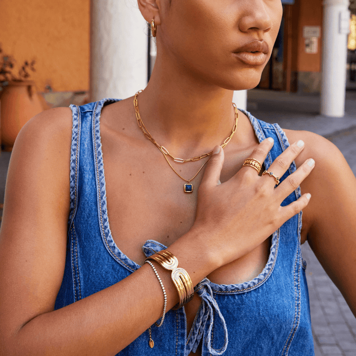 Golden Glow Twist Cuff