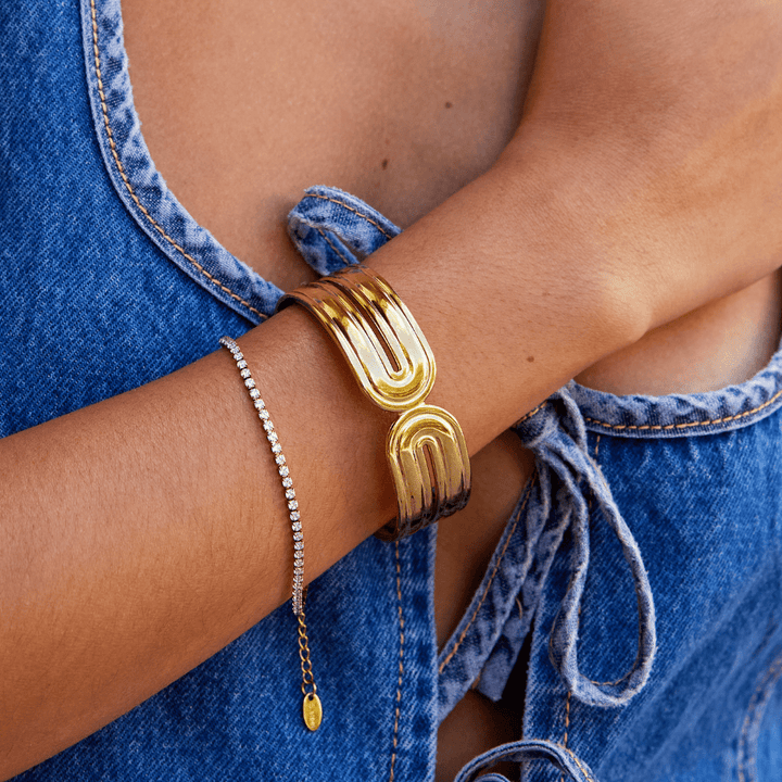 Golden Glow Twist Cuff