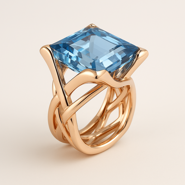 Timeless Elegance Blue Zirconia Ring