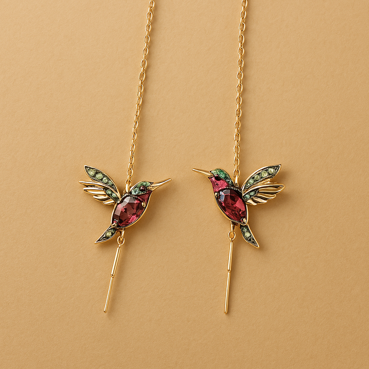 Radiant Hummingbird Sparkle Earrings