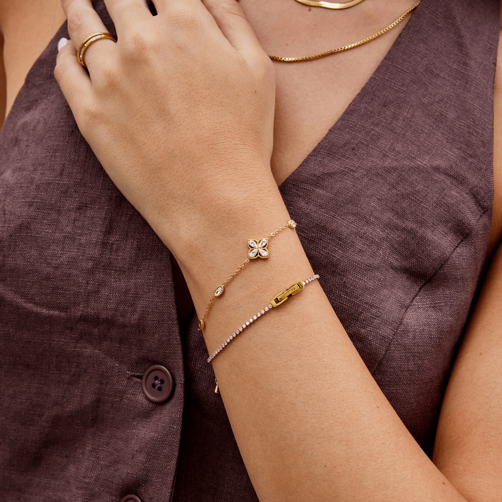 Lucky Leaf Charm Bracelet