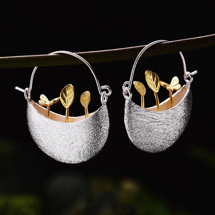 Blooming Elegance Basket Earrings